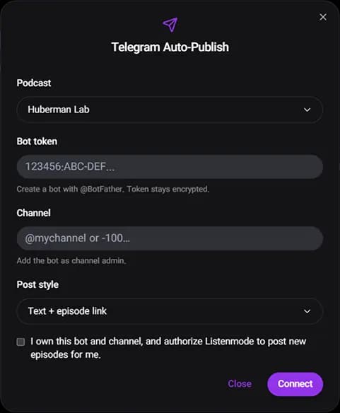 انتشار اپیزود در Telegram